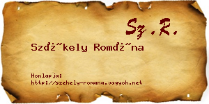 Székely Romána névjegykártya