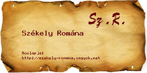 Székely Romána névjegykártya