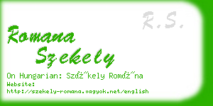 romana szekely business card